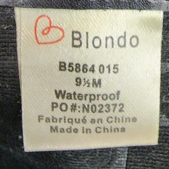 Blondo Rana Black Suede Waterproof Heeled Boots with side zip. Sturdy tread NWOT - Picture 11 of 12